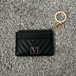 Victoria's Secret Black Card Holder with Gold Chain